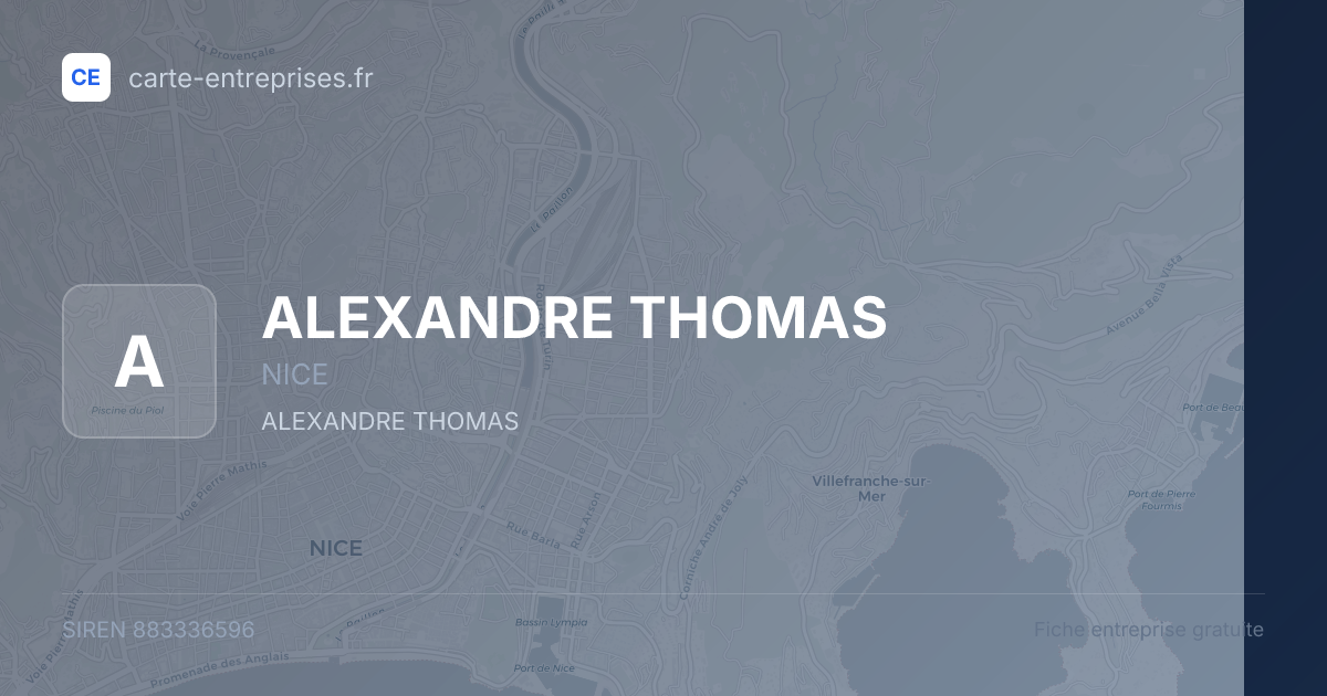 ALEXANDRE THOMAS — 883336596 — fiche entreprise