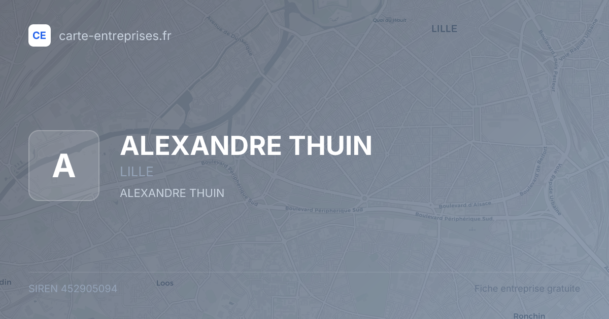 ALEXANDRE THUIN — 452905094 — fiche entreprise