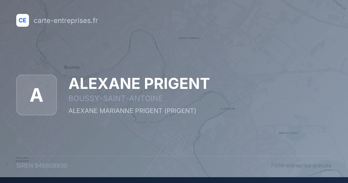 ALEXANE PRIGENT — 948608930 — fiche entreprise