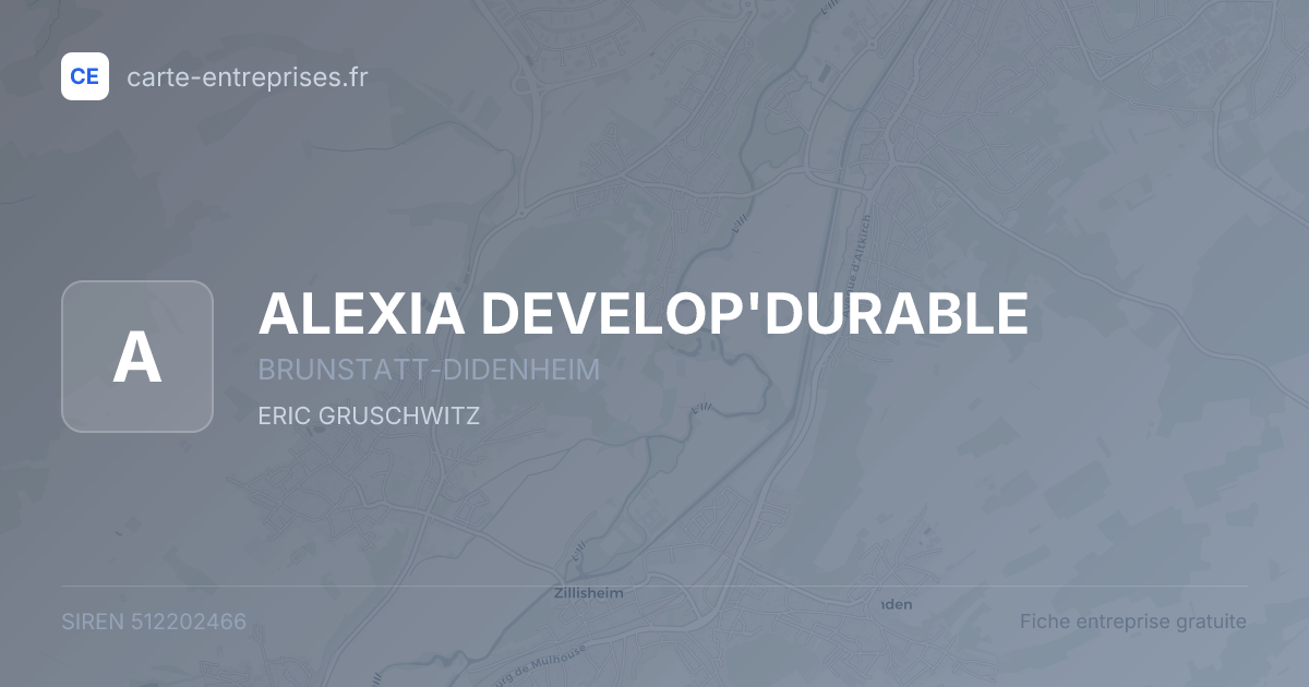ALEXIA DEVELOP'DURABLE — 512202466 — fiche entreprise