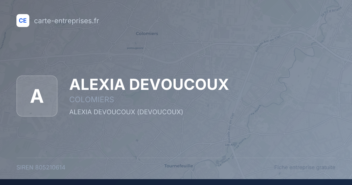 ALEXIA DEVOUCOUX — 805210614 — fiche entreprise