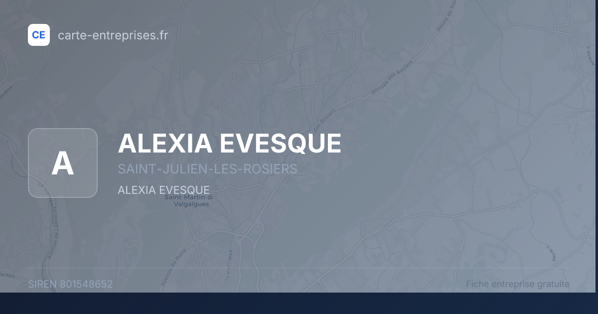 ALEXIA EVESQUE — 801548652 — fiche entreprise