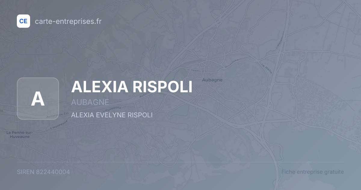 ALEXIA RISPOLI — 822440004 — fiche entreprise