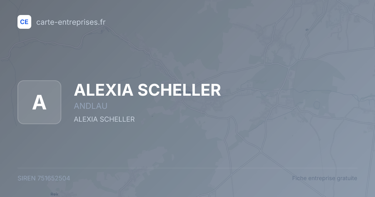 ALEXIA SCHELLER — 751652504 — fiche entreprise