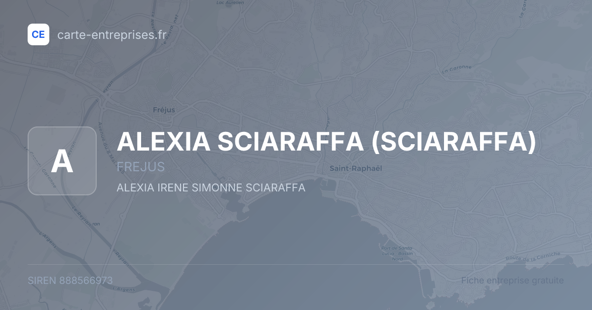 ALEXIA SCIARAFFA (SCIARAFFA) — 888566973 — fiche entreprise