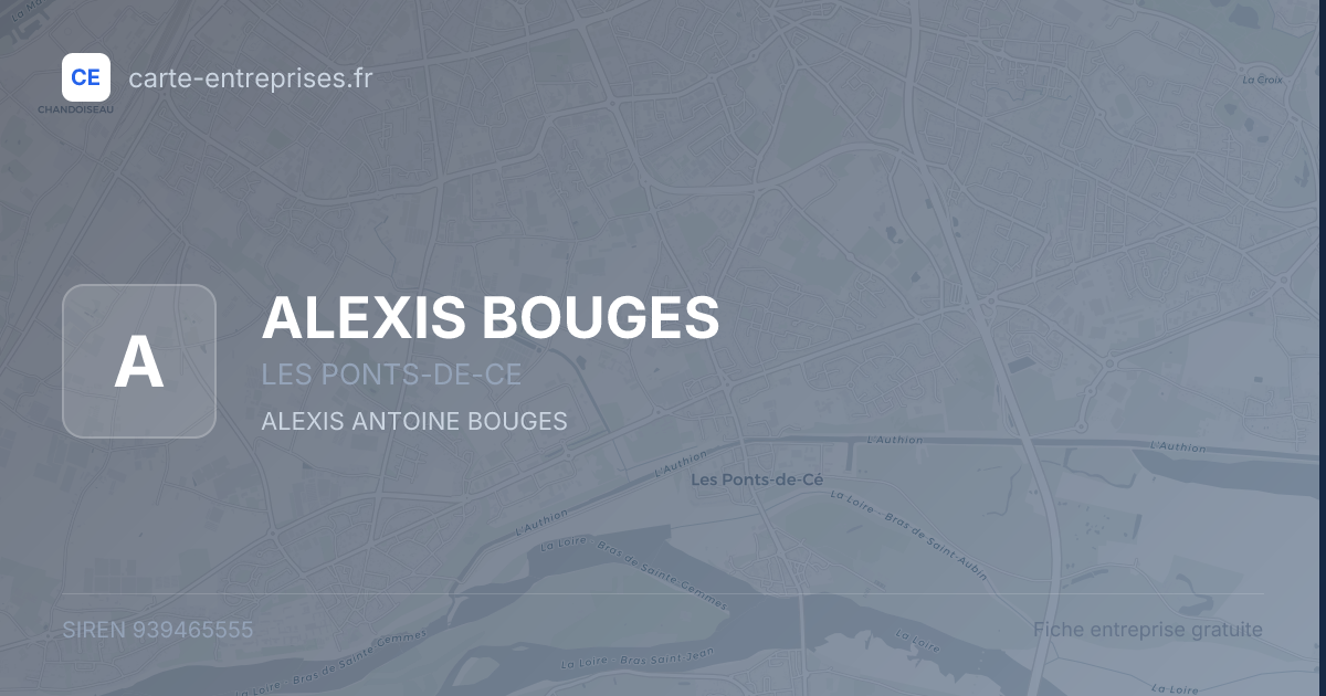 ALEXIS BOUGES — 939465555 — fiche entreprise