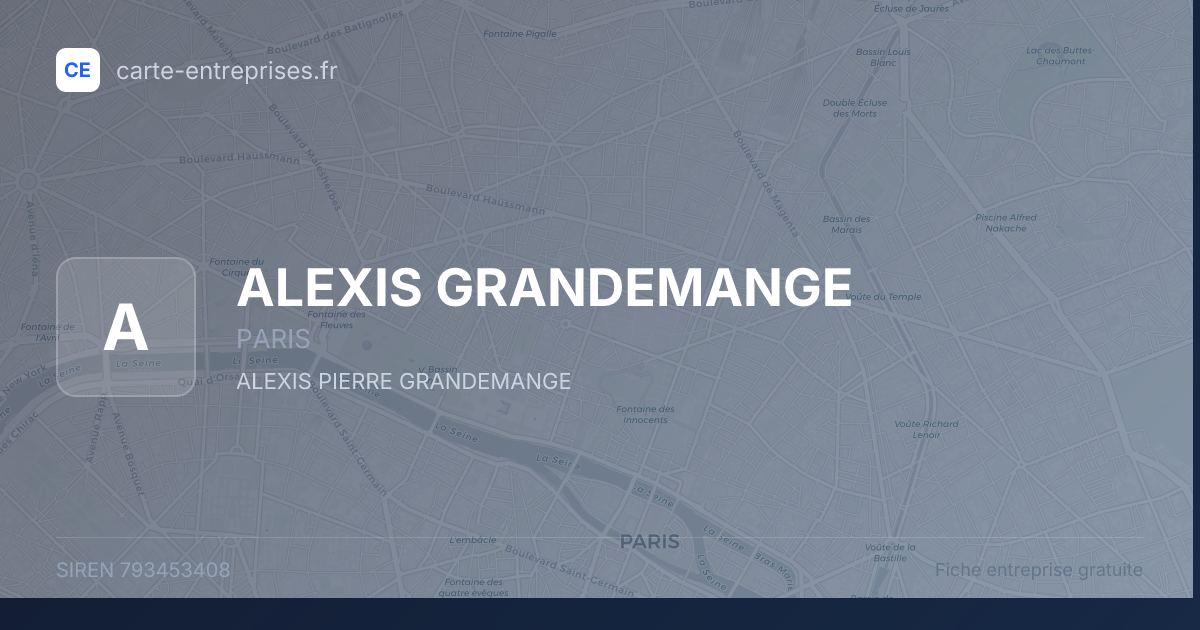 ALEXIS GRANDEMANGE — 793453408 — fiche entreprise