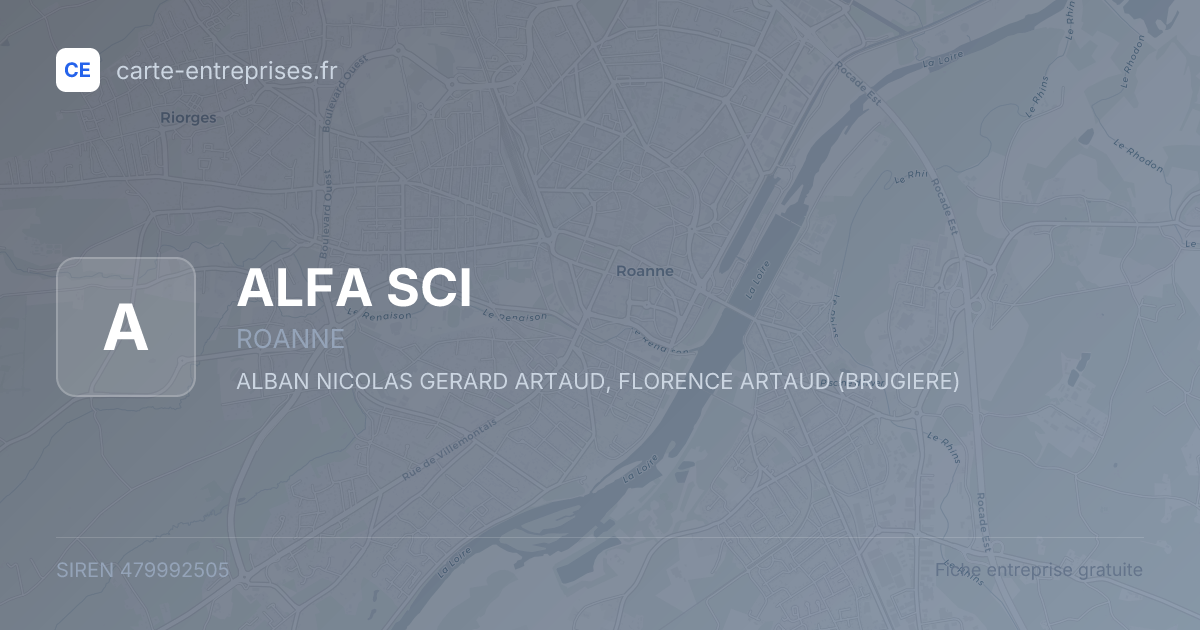ALFA SCI — 479992505 — fiche entreprise
