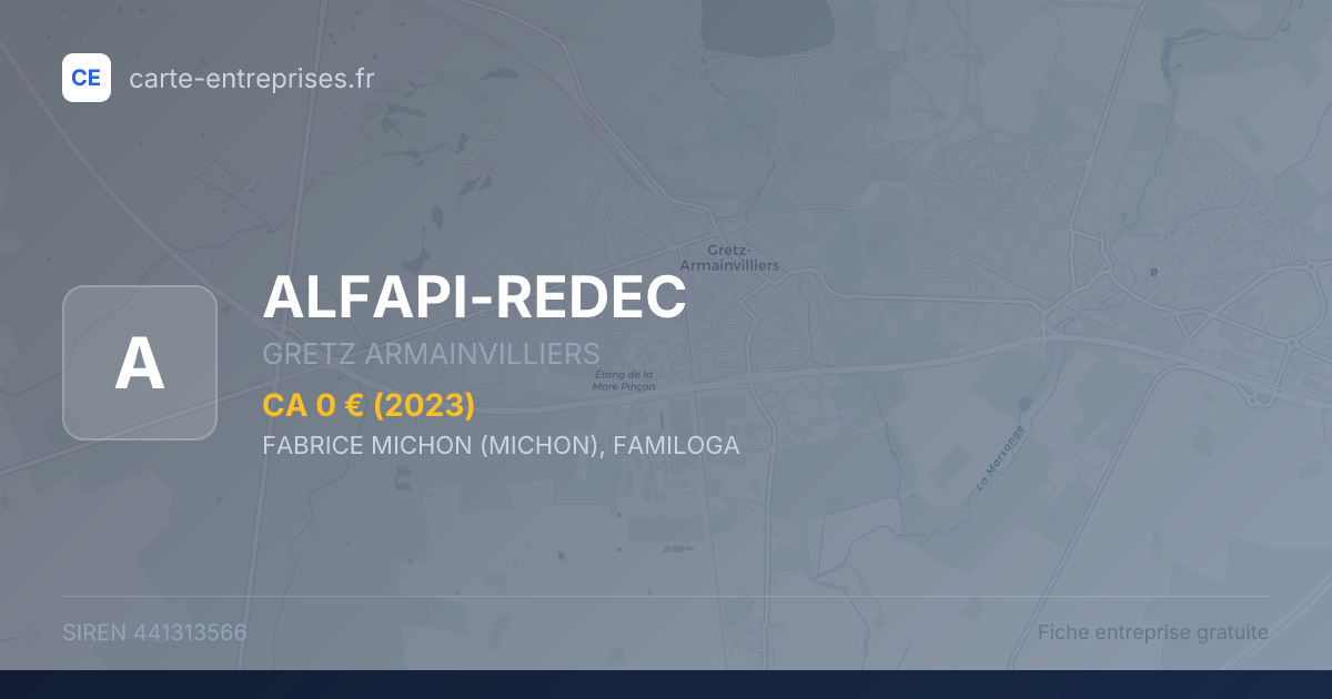 ALFAPI-REDEC — 441313566 — fiche entreprise