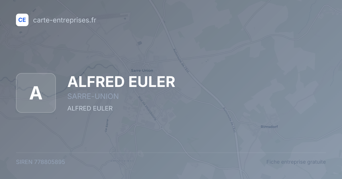 ALFRED EULER — 778805895 — fiche entreprise