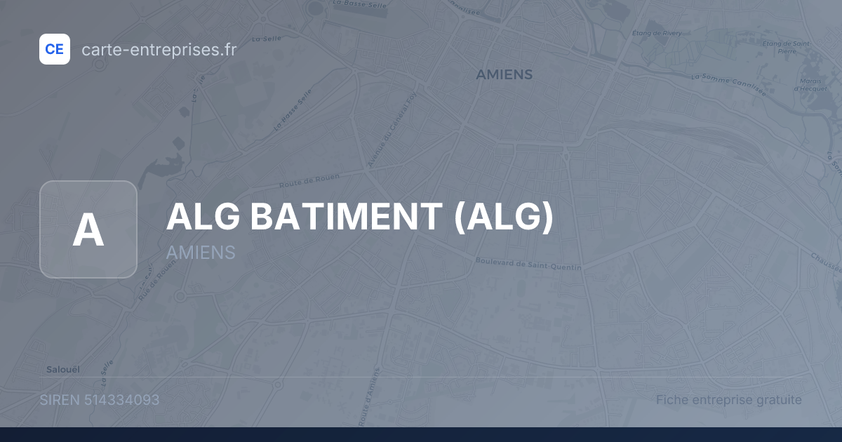 ALG BATIMENT (ALG) — 514334093 — fiche entreprise