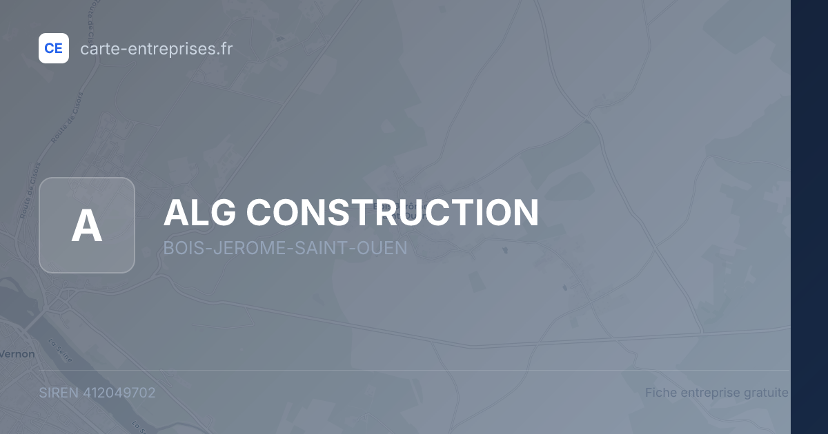 ALG CONSTRUCTION — 412049702 — fiche entreprise