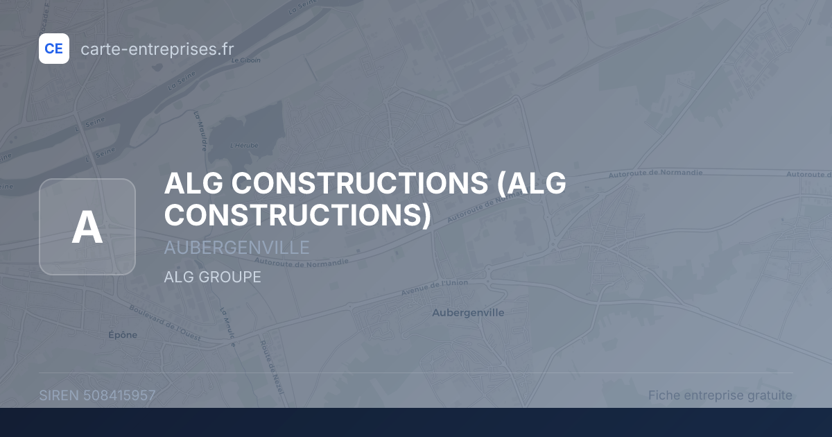 ALG CONSTRUCTIONS — 508415957 — fiche entreprise