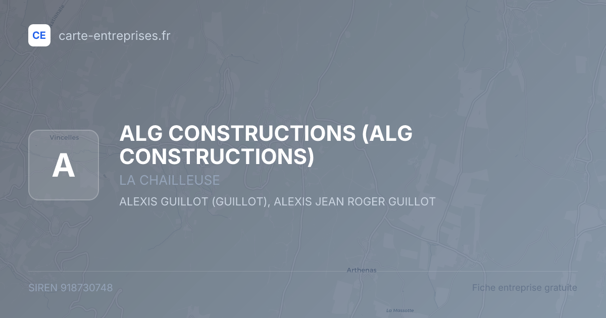 ALG CONSTRUCTIONS — 918730748 — fiche entreprise