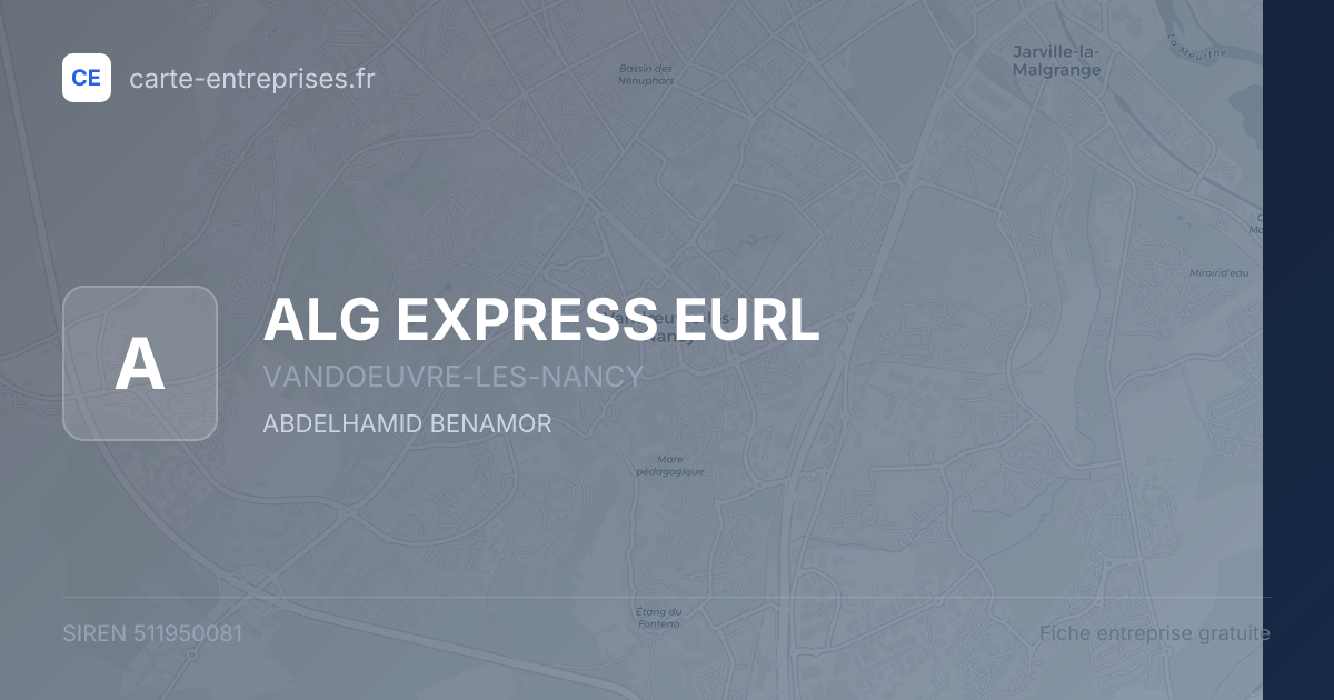ALG EXPRESS EURL — 511950081 — fiche entreprise