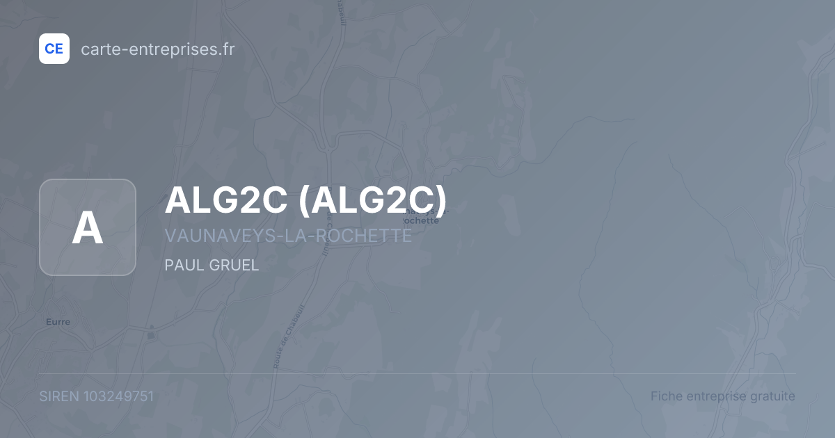 ALG2C — 103249751 — fiche entreprise