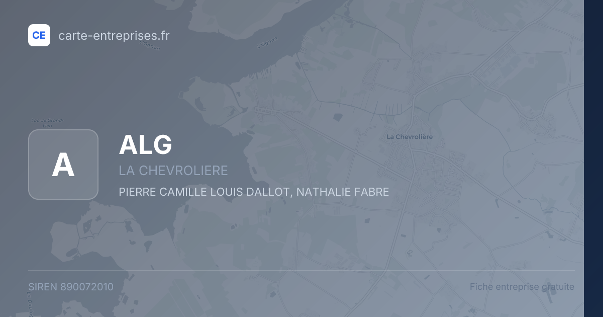 ALG — 890072010 — fiche entreprise