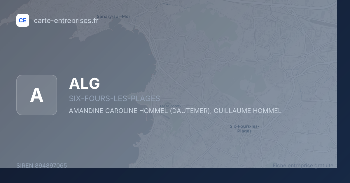 ALG — 894897065 — fiche entreprise