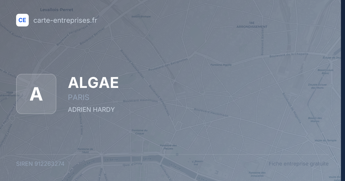 ALGAE — 912263274 — fiche entreprise