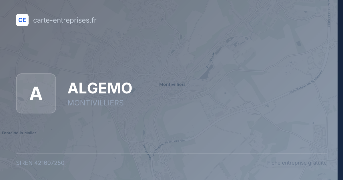 ALGEMO — 421607250 — fiche entreprise
