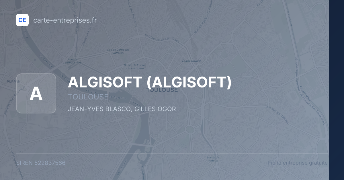 ALGISOFT — 522837566 — fiche entreprise