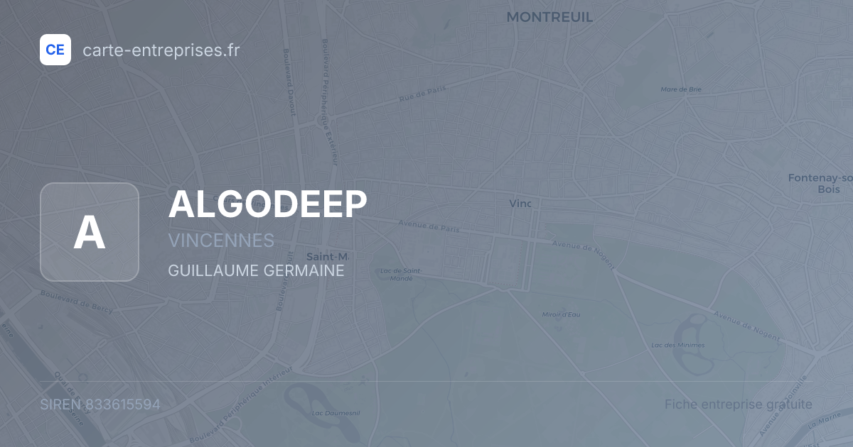 ALGODEEP — 833615594 — fiche entreprise
