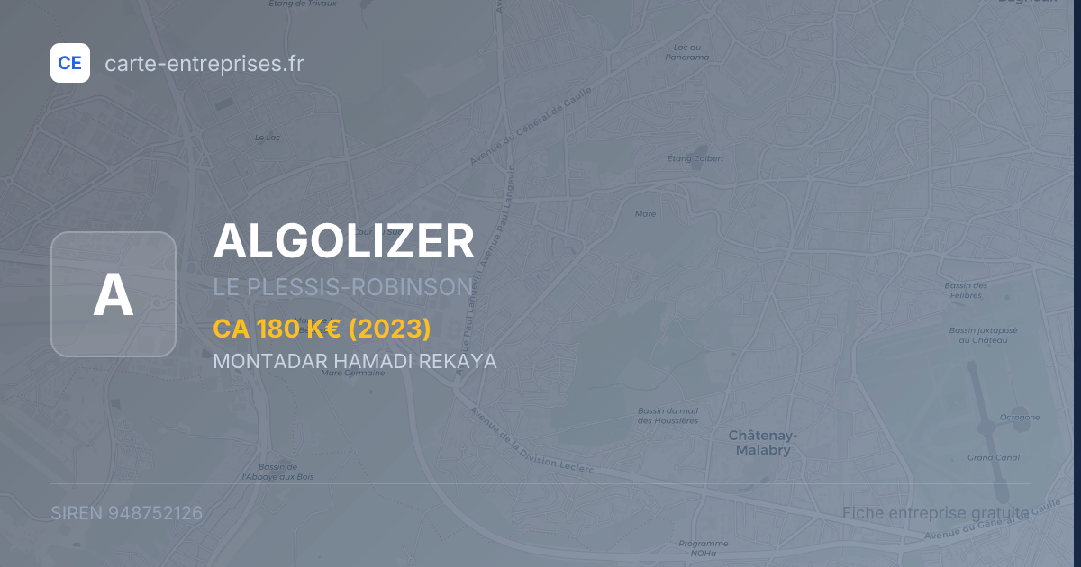 ALGOLIZER — 948752126 — fiche entreprise