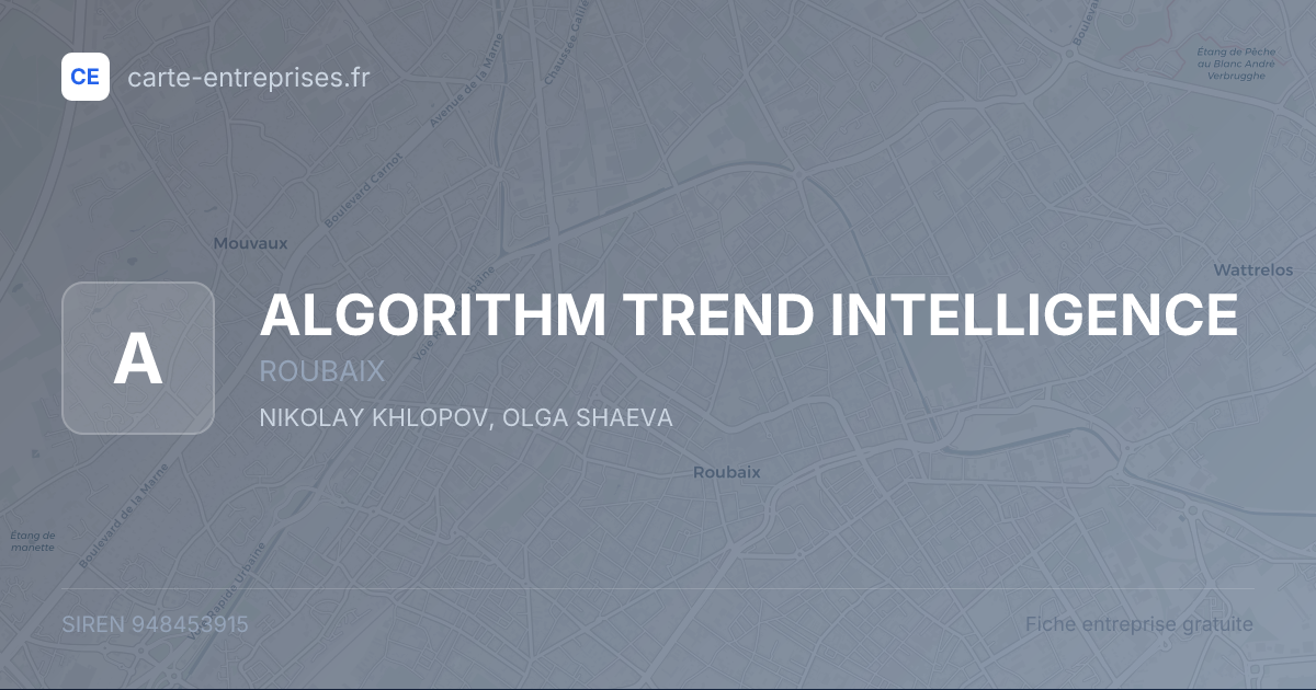 ALGORITHM TREND INTELLIGENCE — 948453915 — fiche entreprise