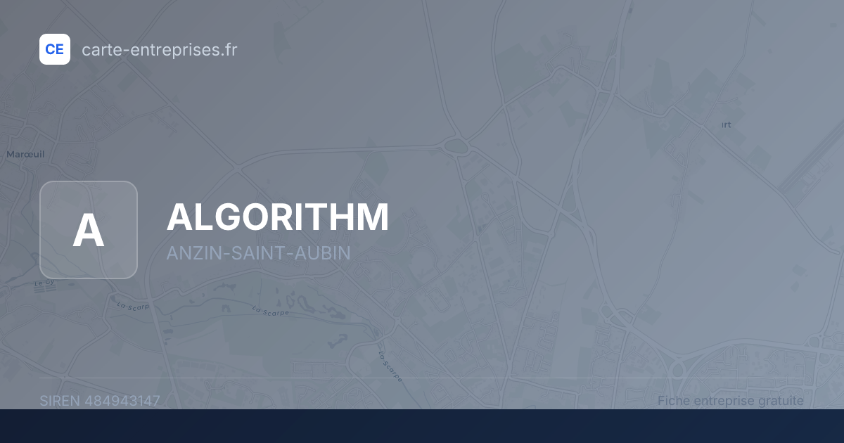 ALGORITHM — 484943147 — fiche entreprise