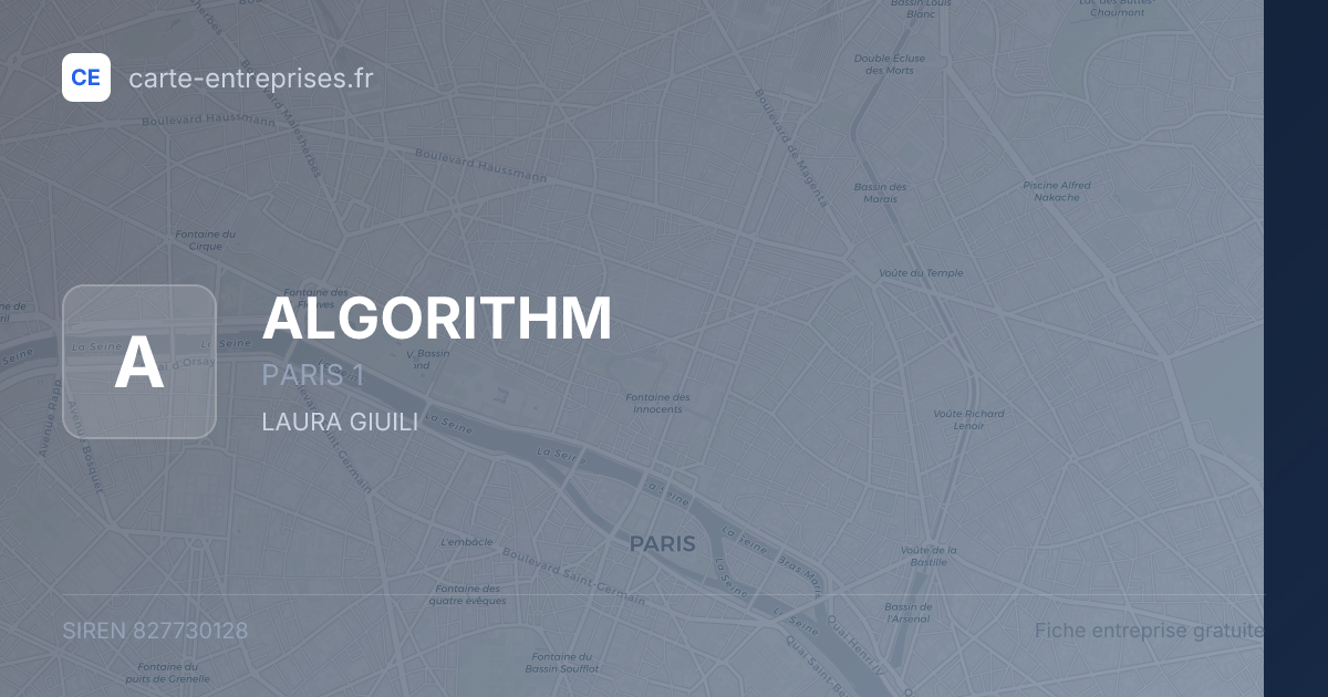 ALGORITHM — 827730128 — fiche entreprise
