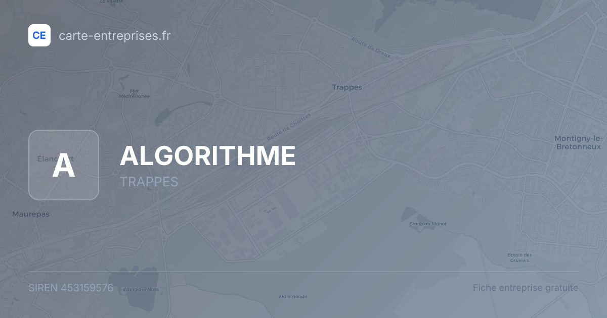 ALGORITHME — 453159576 — fiche entreprise