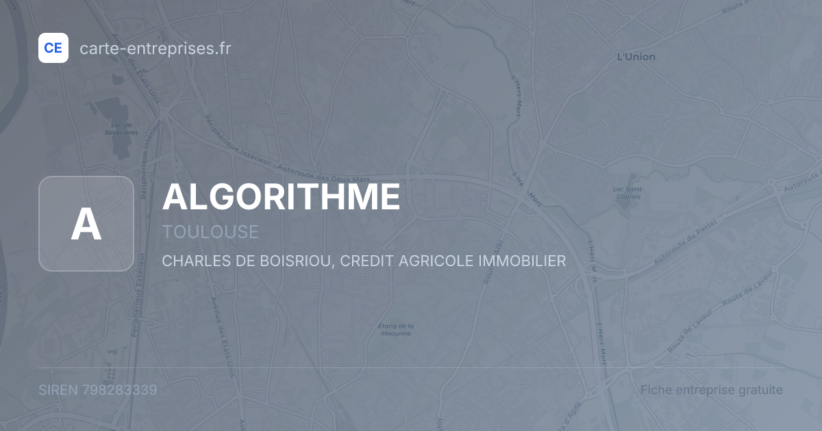 ALGORITHME — 798283339 — fiche entreprise