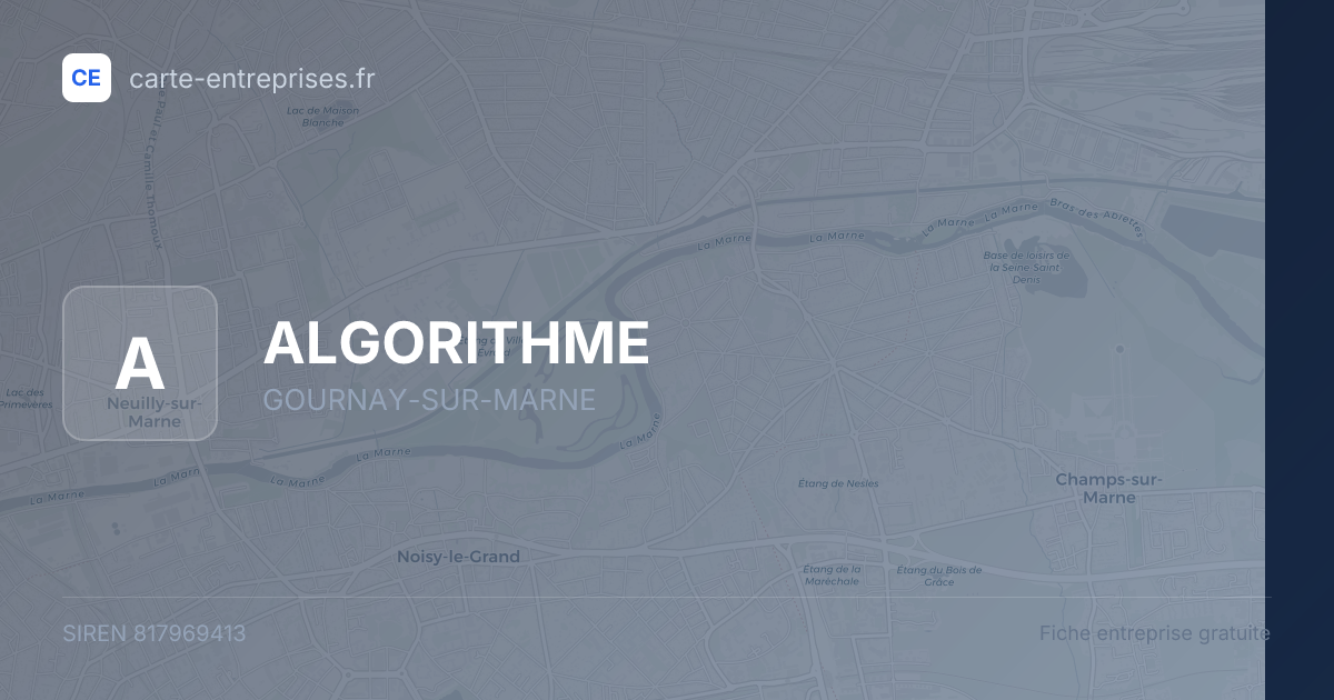 ALGORITHME — 817969413 — fiche entreprise