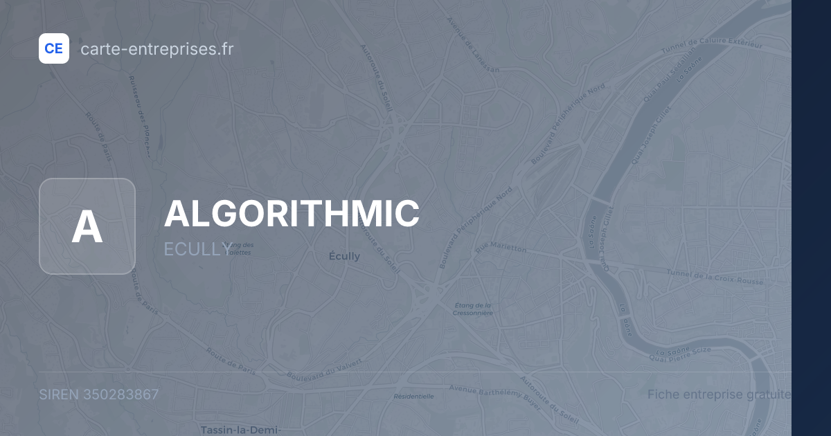 ALGORITHMIC — 350283867 — fiche entreprise