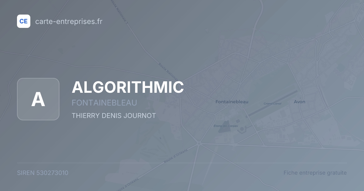 ALGORITHMIC — 530273010 — fiche entreprise