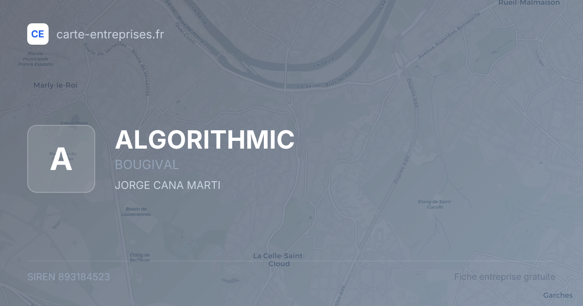 ALGORITHMIC — 893184523 — fiche entreprise