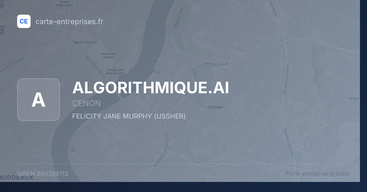 ALGORITHMIQUE.AI — 999268113 — fiche entreprise