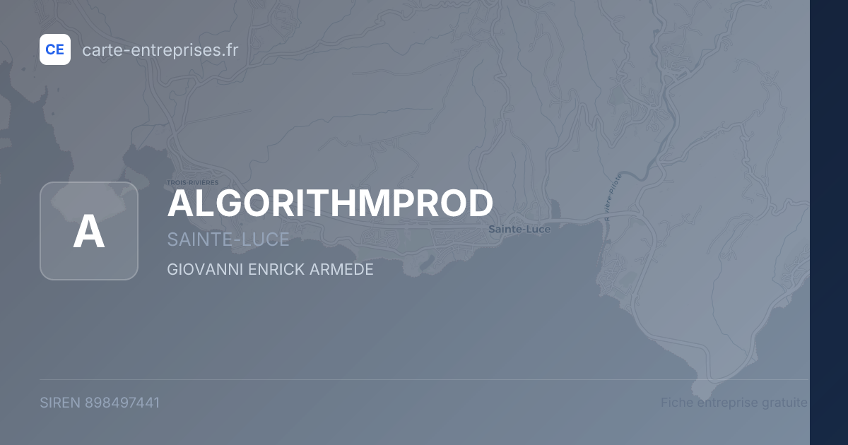 ALGORITHMPROD — 898497441 — fiche entreprise