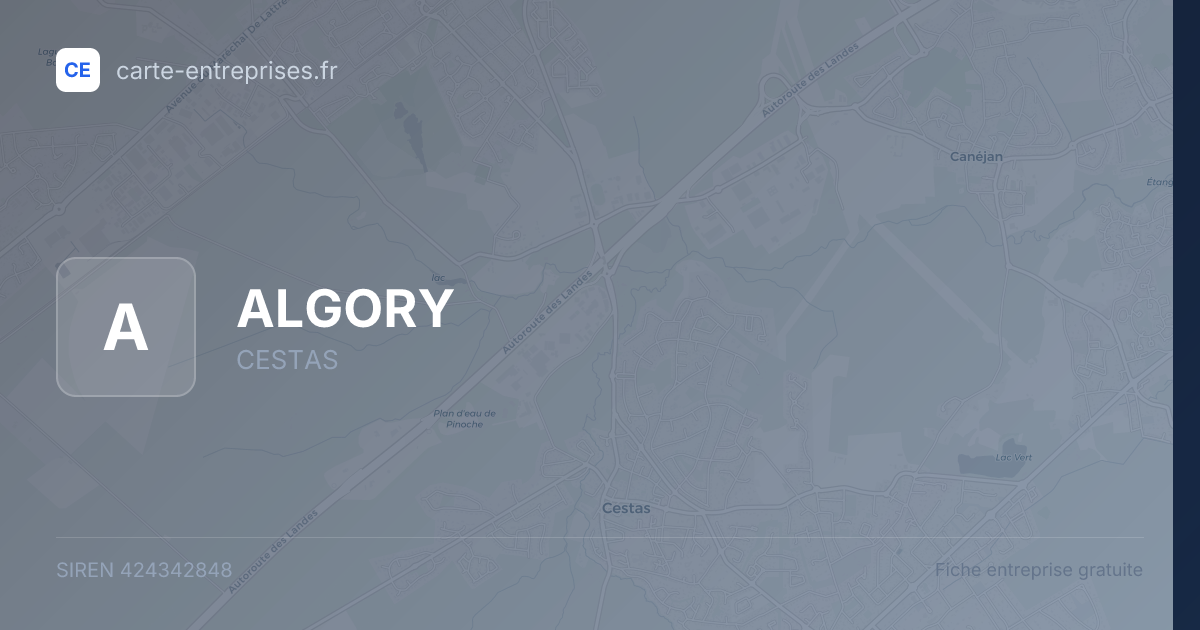 ALGORY — 424342848 — fiche entreprise