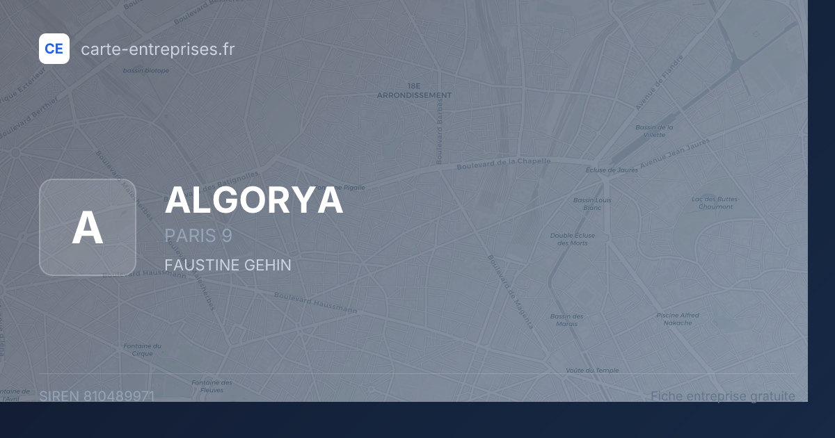 ALGORYA — 810489971 — fiche entreprise