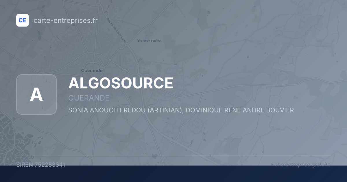 ALGOSOURCE — 752283341 — fiche entreprise