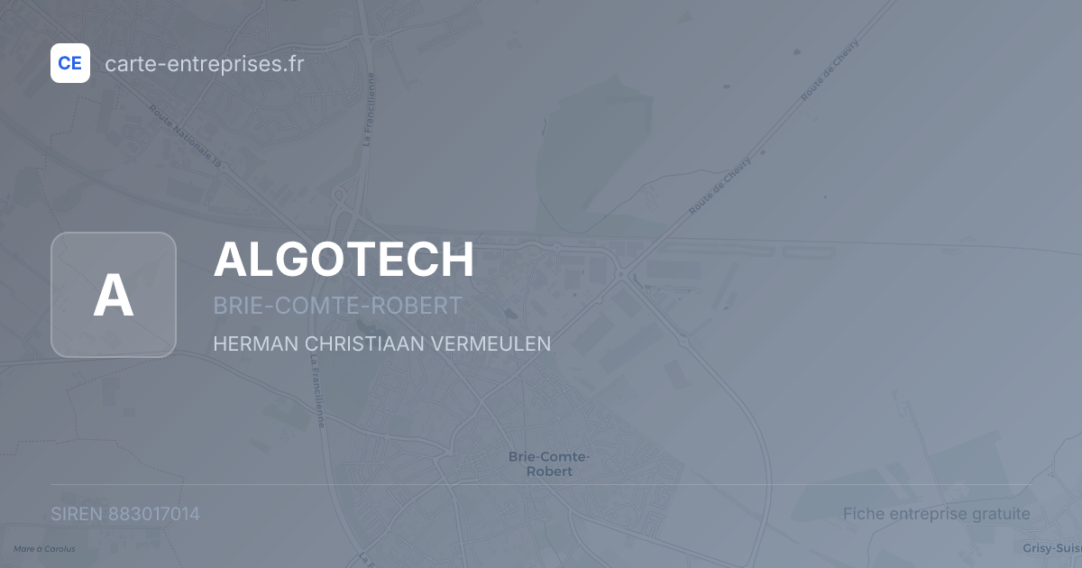 ALGOTECH — 883017014 — fiche entreprise