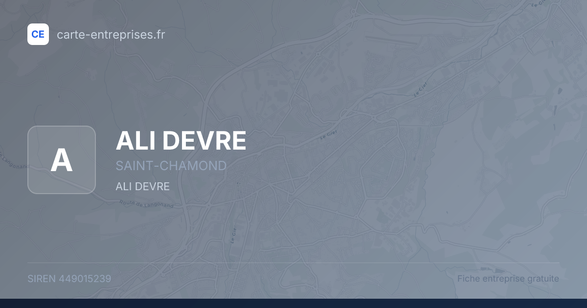 ALI DEVRE — 449015239 — fiche entreprise