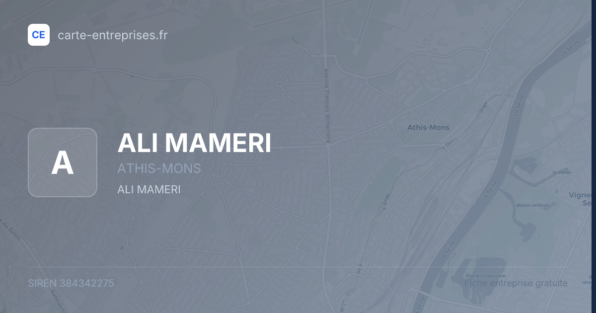 ALI MAMERI — 384342275 — fiche entreprise