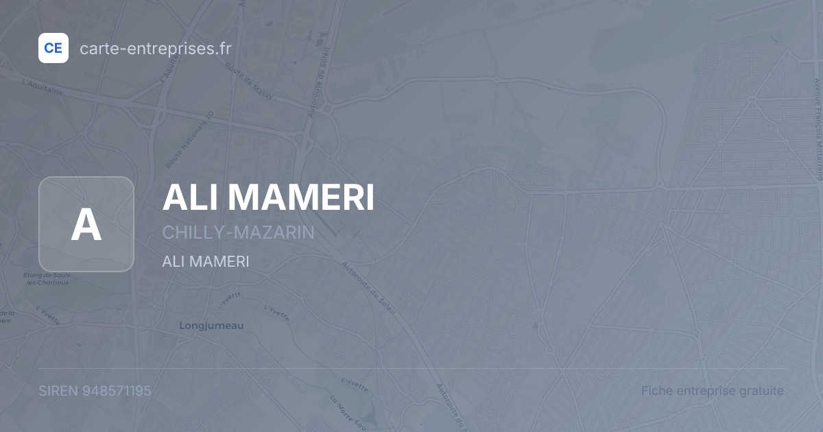 ALI MAMERI — 948571195 — fiche entreprise