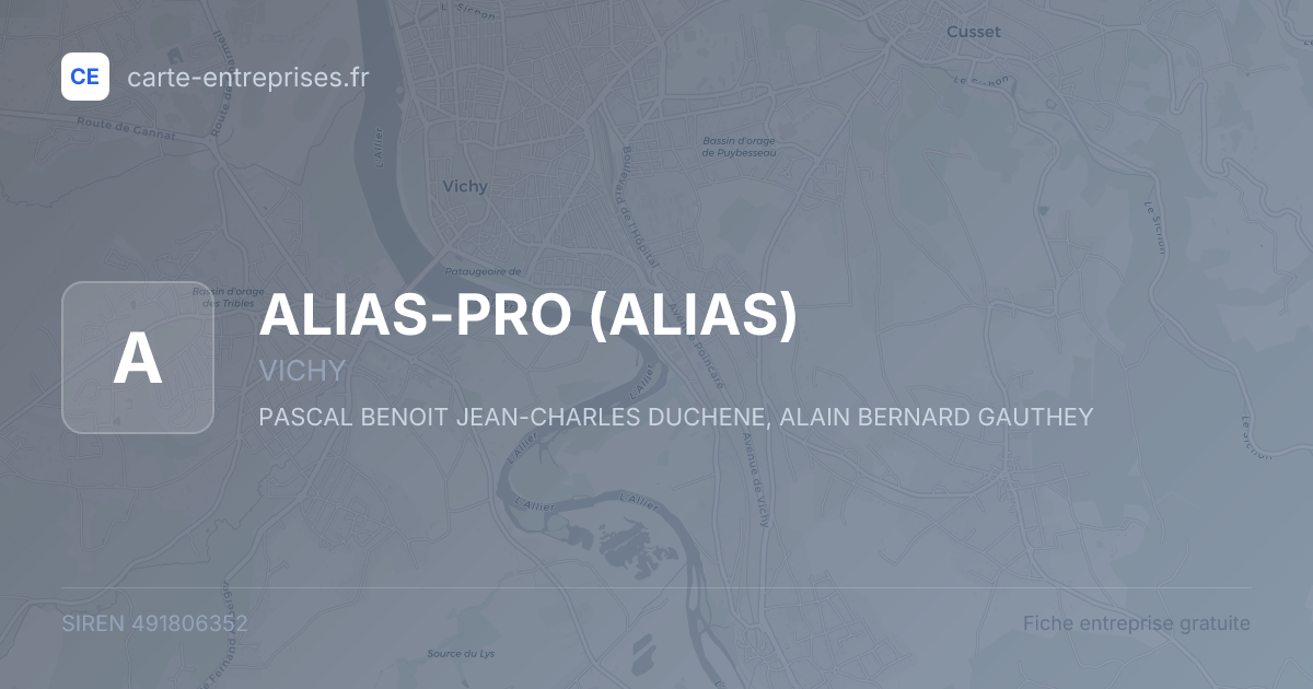 ALIAS-PRO (ALIAS) — 491806352 — fiche entreprise