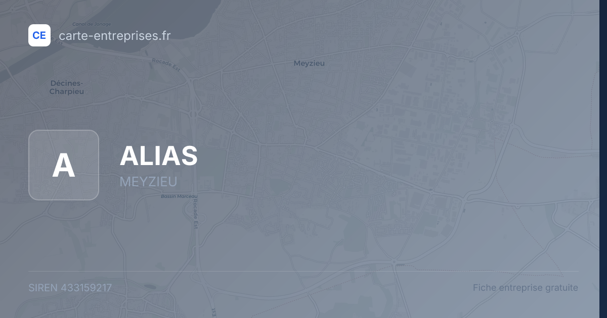 ALIAS — 433159217 — fiche entreprise