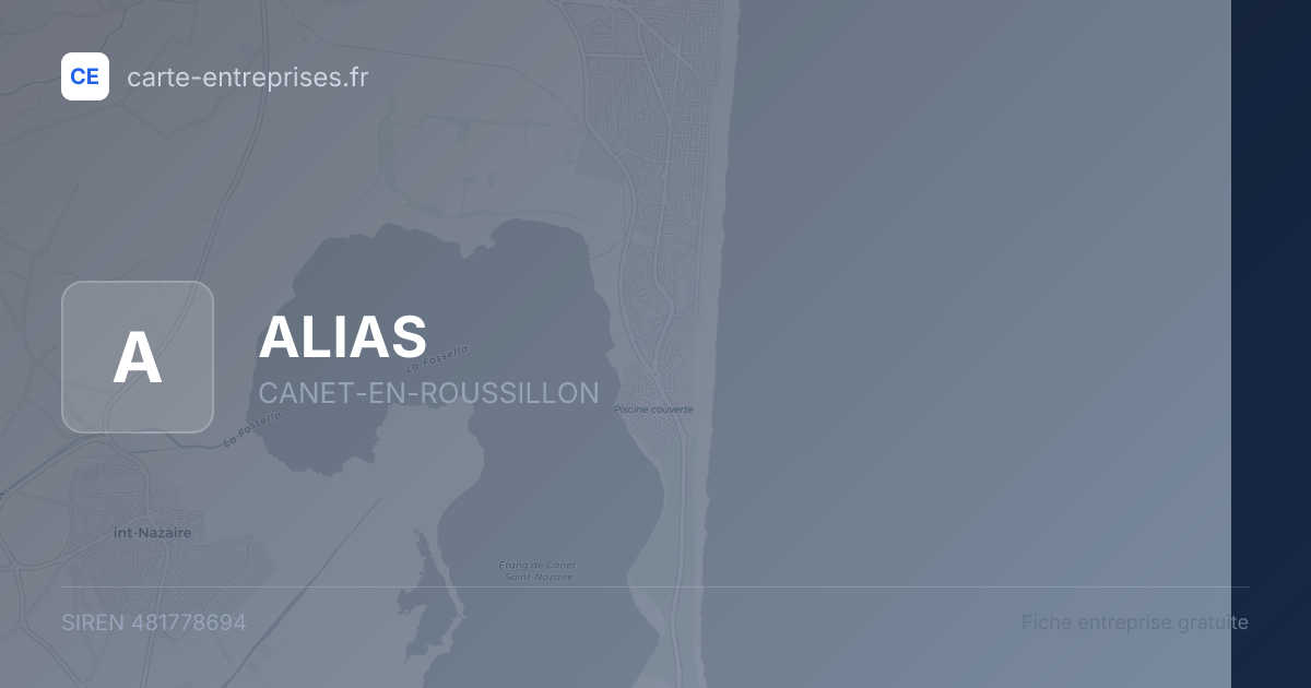 ALIAS — 481778694 — fiche entreprise