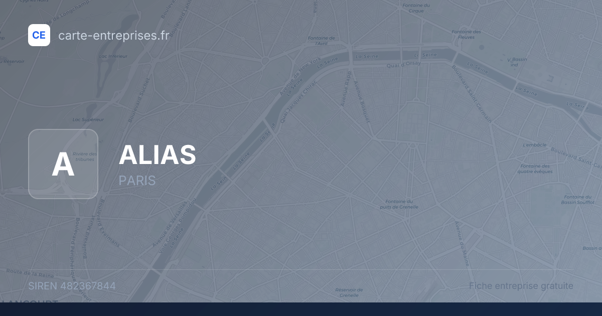 ALIAS — 482367844 — fiche entreprise