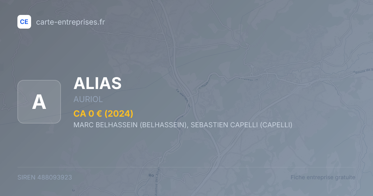 ALIAS — 488093923 — fiche entreprise